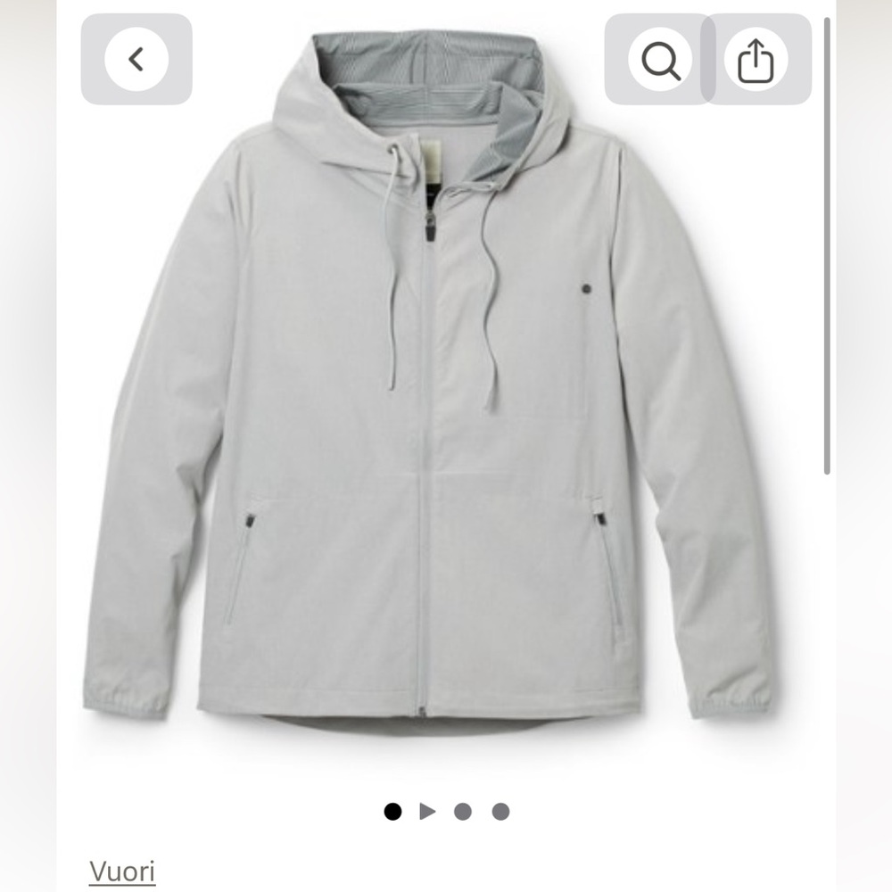 Vuori Light Gray Women's Trainer Shell Jacket